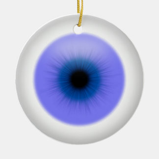 Ojo azul colgante en el ornamento del globo del