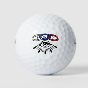 Ojo de compañero extraño y bola de golf de tres en