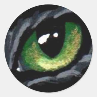 "Ojo de gato: verde" Pegatina