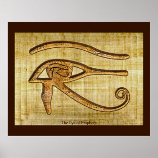 Ojo de Horus sobre el arte egipcio de efecto papir