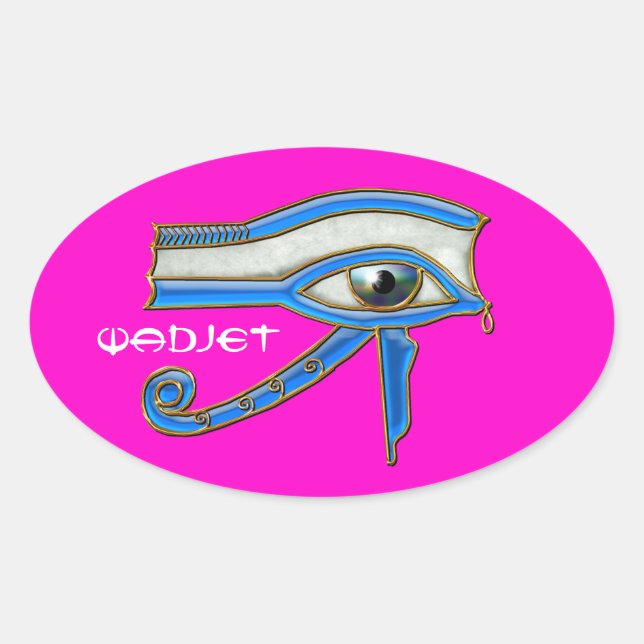 OJO DE HORUS Wedjit Wadjet Pegatinas de arte egipc (Anverso)