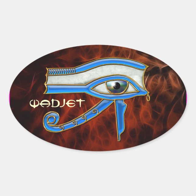 OJO DE HORUS Wedjit Wadjet Pegatinas de arte egipc (Anverso)