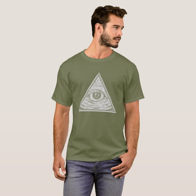 Ojo de "Illuminati" de la camiseta de Providence (Anverso completo)