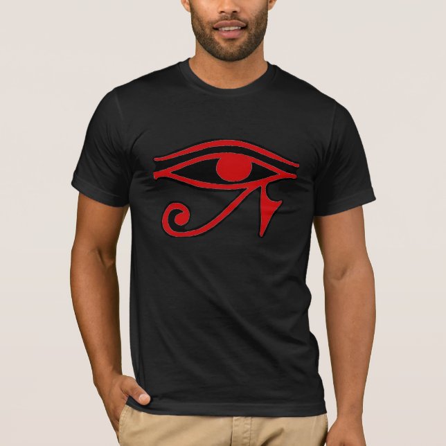 Ojo de la camisa negra roja de Horus (Anverso)
