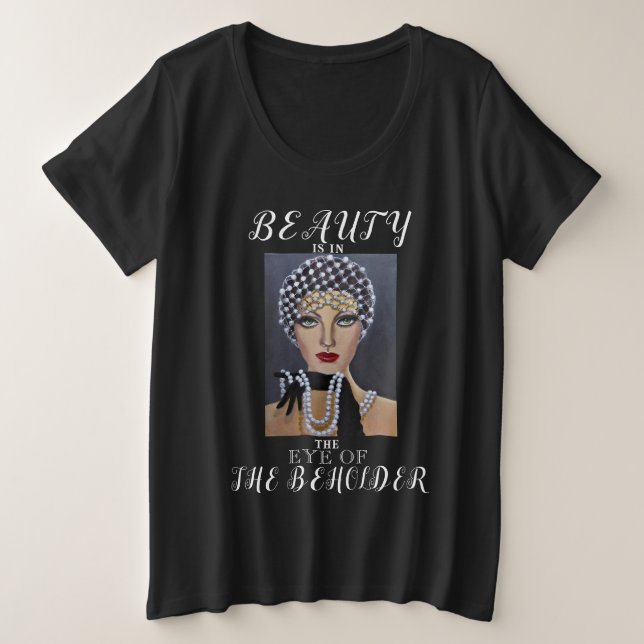 Ojo de la camiseta básica de las mujeres beholde y (Anverso del diseño)