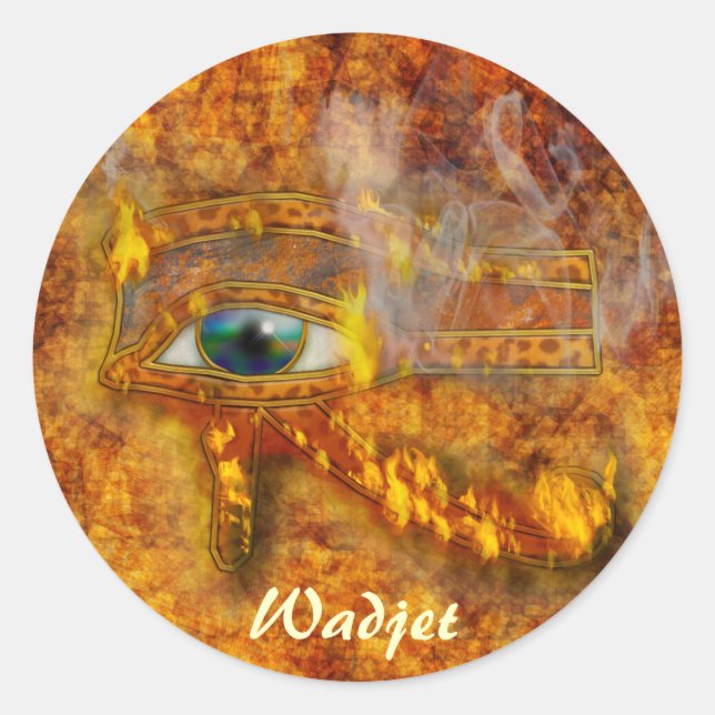 Ojo de los Pegatinas de arte egipcios Horus Wadjet (Anverso)