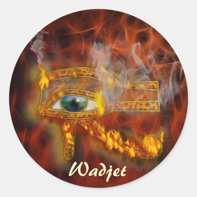 Ojo de los Pegatinas de arte egipcios Horus Wadjet (Anverso)