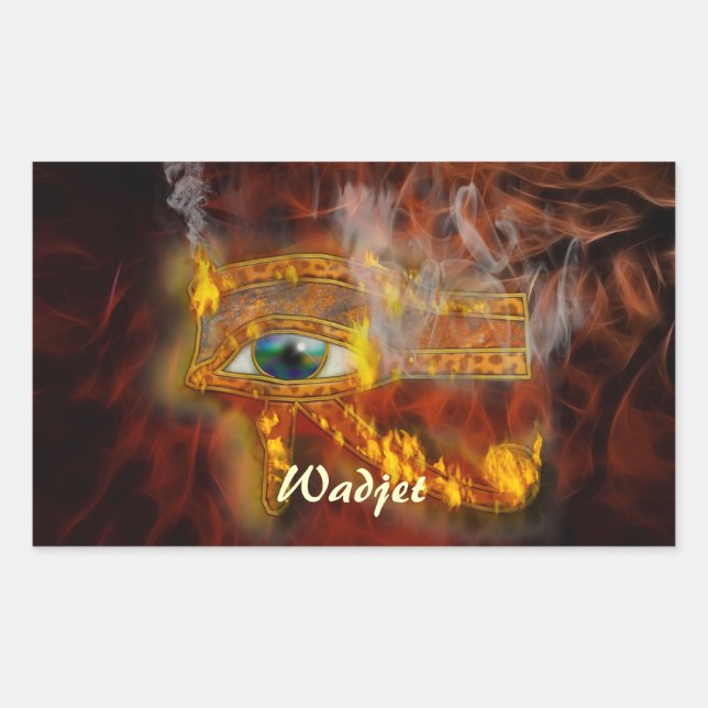 Ojo de los Pegatinas de arte egipcios Horus Wadjet (Anverso)