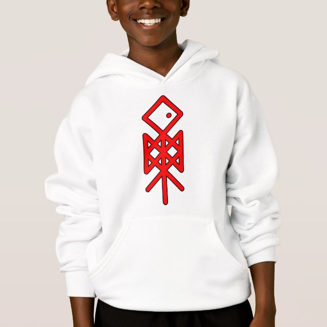 Ojo de Odin Viking Bindrune Kid's Pullover Hoodie (Anverso)