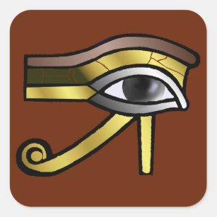 Ojo de oro del pegatina de Horus
