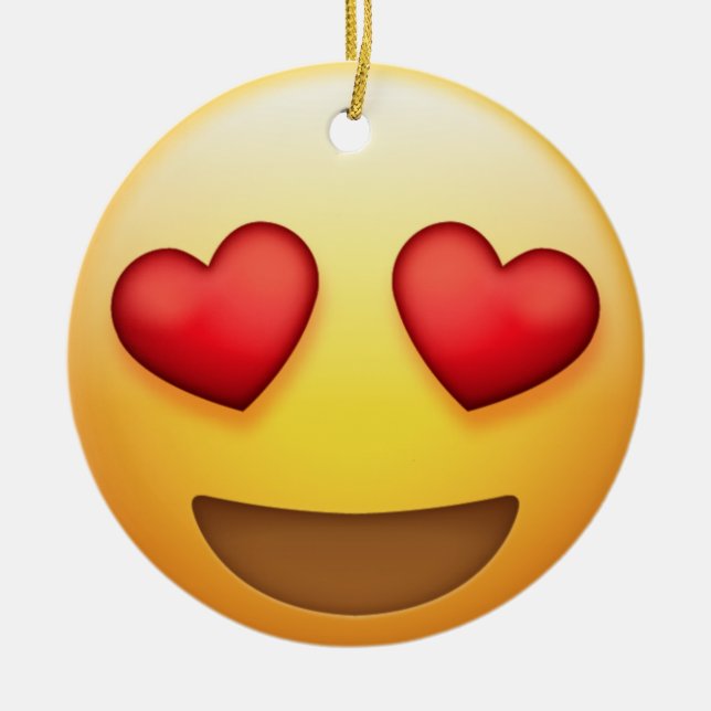 Ojo del corazón y ornamento de la emoji del beso (Frente)