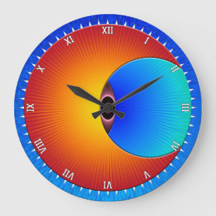 Ojo Del Reloj De Pared Redonda Del Sol