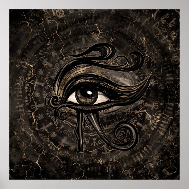 Ojo egipcio de Horus - Arte digital de Wadjet (Frente)