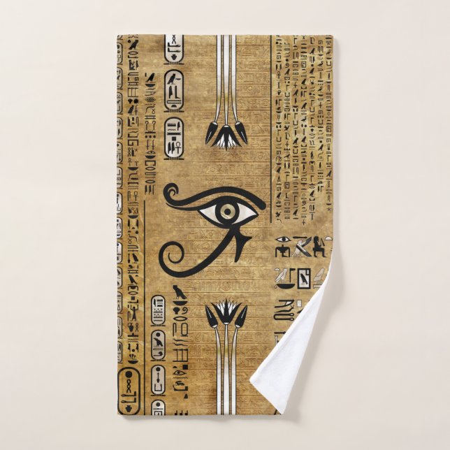 Ojo egipcio de Horus - Ornamento de Wadjet (Toalla de mano)