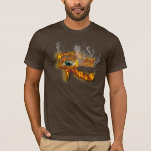 Ojo egipcio de la antigua camiseta de un diseñador