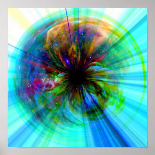 Ojo en el arte espacial digital único de Orion