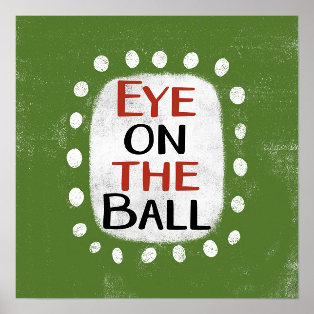 Ojo En La Pelota Poster Arte Pared (Frente)