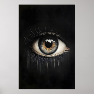 Ojo impresión oscura, pupila temperamental gótico