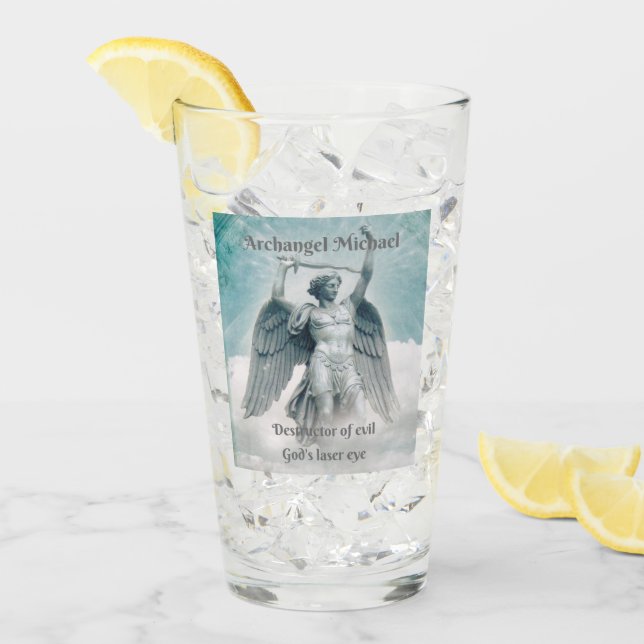 Ojo láser de Arcángel Michael God, Copa de vidrio  (Anverso (hielo))