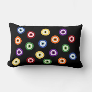 Ojo malvado en colores arcoiris almohada lumbar ne