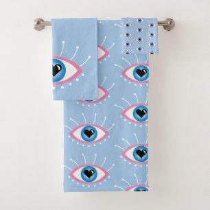 Ojo Malvado Griego Con Ojos Azul Rosa