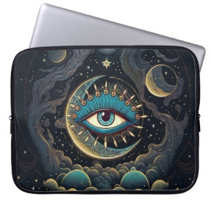 Ojo místico en la bolsa de la laptop de la galaxia