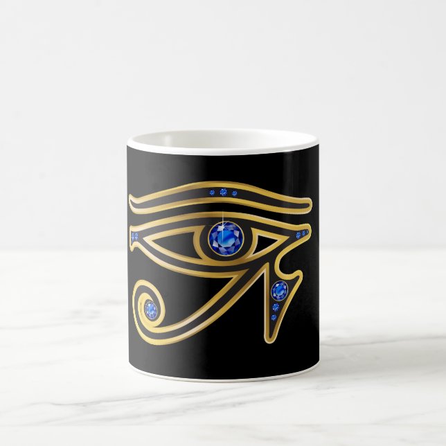 Ojo zafiro de ra en taza de oro (Centro)