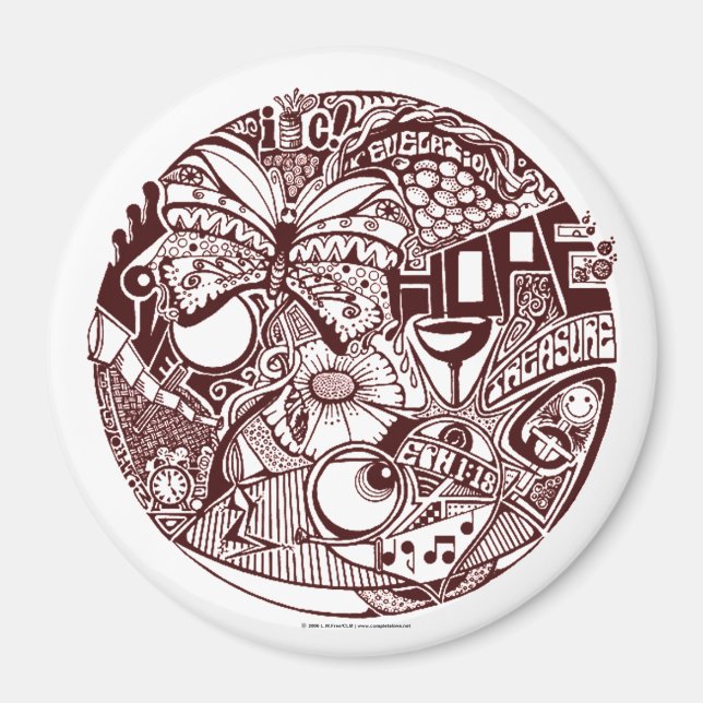 "Ojos 2 corazón" - imán (Frente)