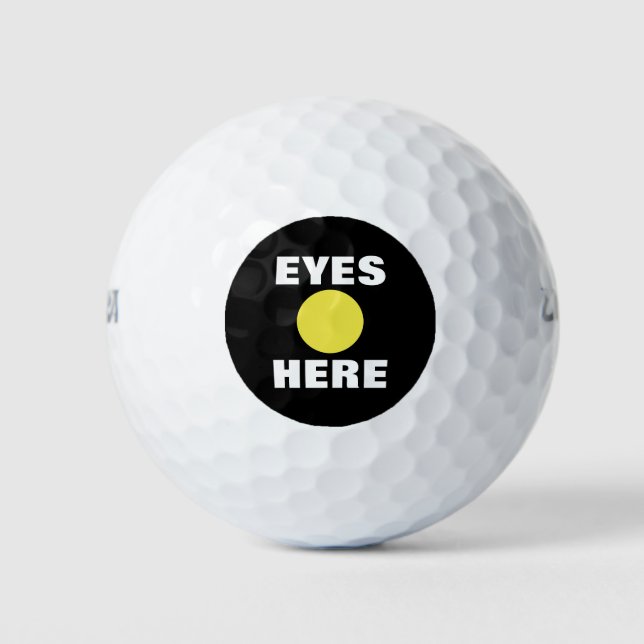 Ojos Aquí Funny Bolas De Golf (Anverso)