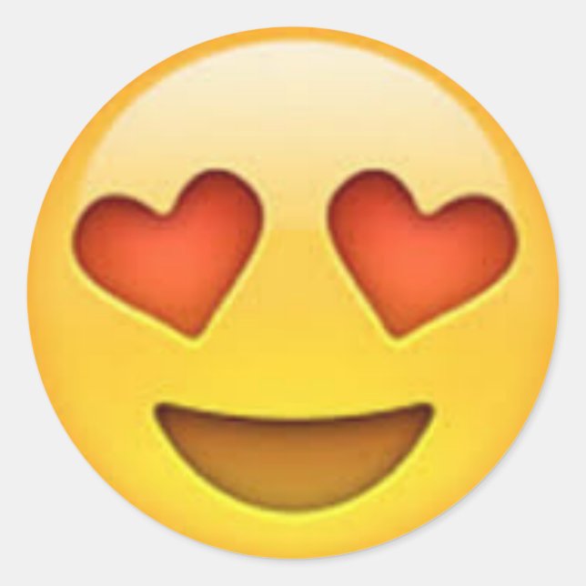 Ojos cardíacos pegatina de Emoji (Anverso)