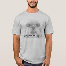 Ojos de Bruselas Griffon del perro de la camiseta