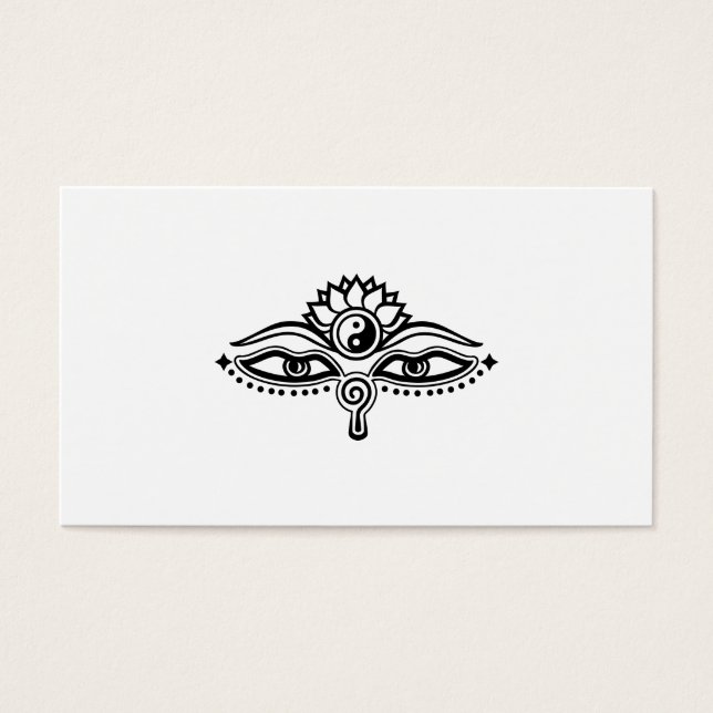 Ojos de Buda, Yin Yang, sabiduría e iluminación (Frente)