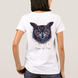 Ojos de búho en tu camiseta gráfica de doble lado