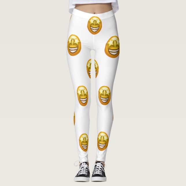 ojos de estrella emoji leggings (Anverso)