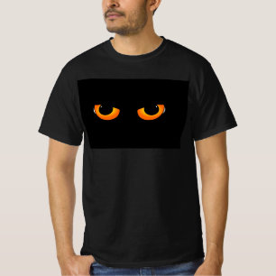 Ojos de Gato, Camiseta Negra, para Chicos - Hombre