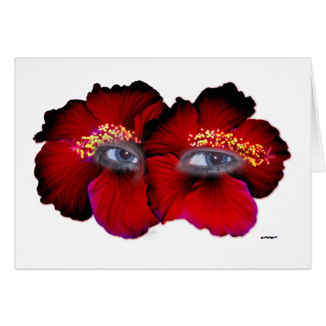 Ojos de Hibiscus - Rojo y Negro (Anverso (Horizontal))