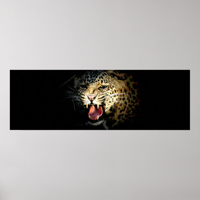 Ojos de leopardo en la impresión de Poster de puer (Frente)