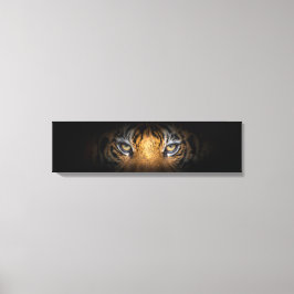 Ojos De Un Tigre Impresión Panorámica De Lienzo