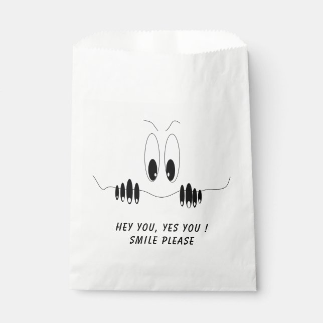 Ojos Divertidos Bolsas de Favor Sonrisa - Texto Pe (Anverso)