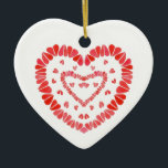 OJOS DULCES Ornamento cerámico cardíaco<br><div class="desc">Estos dulces corazoncitos fueron pintados a mano con acuarelas. ** Si quieres transferir este diseño a otro tipo de producto, forma o tamaño, por favor revisa mi tienda primero para ver si ya he hecho uno, porque me he encontrado con él para hacer el diseño correcto y te ahorrará la...</div>
