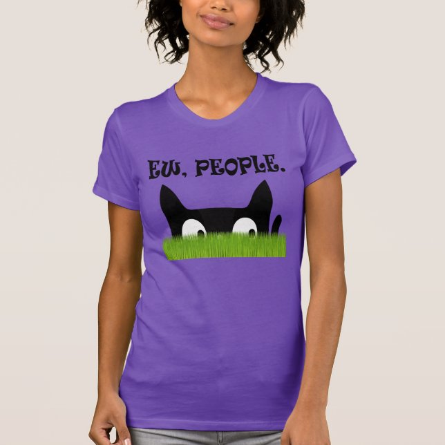Ojos Personas Graciosas Camisa De Grasa Verde Gato (Anverso)