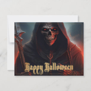 Ojos rojos brillantes Segador Arte de Halloween