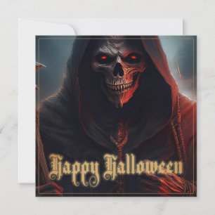 Ojos rojos brillantes Segador Arte de Halloween