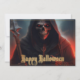 Ojos rojos brillantes Segador Arte de Halloween