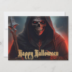 Ojos rojos brillantes Segador Arte de Halloween