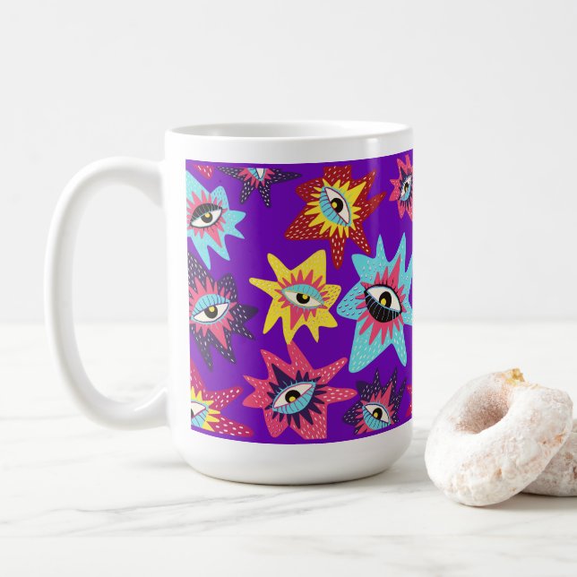 Ojos 🌸 taza de café 15 oz (Con donut)