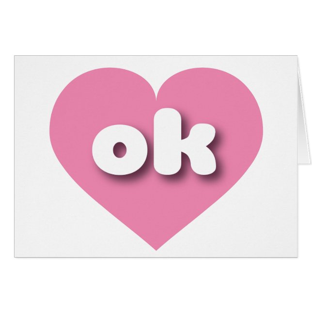Oklahoma corazón rosa - Amo ok (Anverso (Horizontal))