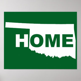 Oklahoma Hogar Lejos del Estado Cartel de Señal