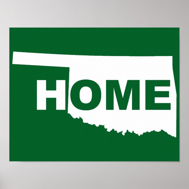 Oklahoma Hogar Lejos del Estado Cartel de Señal (Frente)