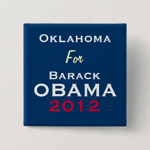 OKLAHOMA para el botón de la campaña de OBAMA 20
